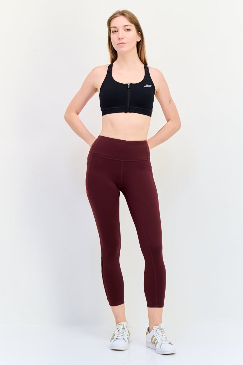 SKECHERS Women Padded Brand Logo Sports Bra, Blue - Image 4