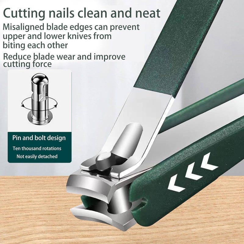kaiderine Anti-Splash Nail Clipper Set with 6-Piece Nail Clipper Kit, Splash-Proof Stainless Steel Nail Clippers for Men and Women - Image 5