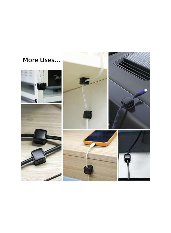 Green Tiger Magnetic Cable Holder 6 Pack Magnetic Cable Organizer Clips for Desk Hide Phone Charging Cable Keeper Adhesive Charger Wire Holder for Home Office Desk Phone Car Wall Desktop - Image 5