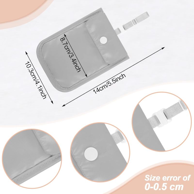 Hidden Bra Wallet: Anti-Theft Cotton Pouch - Discreet 2-Pack Credit Card & Cash Holder for Female Travelers, Crowded Places & Daily Use - Image 3