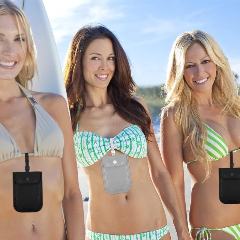Hidden Bra Wallet: Anti-Theft Cotton Pouch - Discreet 2-Pack Credit Card & Cash Holder for Female Travelers, Crowded Places & Daily Use - Image 5