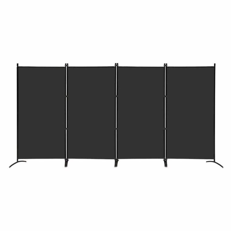 MAYOLIAH 4 Panel Privacy Screen Room Dividers 6FT Tall Portable Office Wall Divider for Rooms Separator 136x20x71 Black