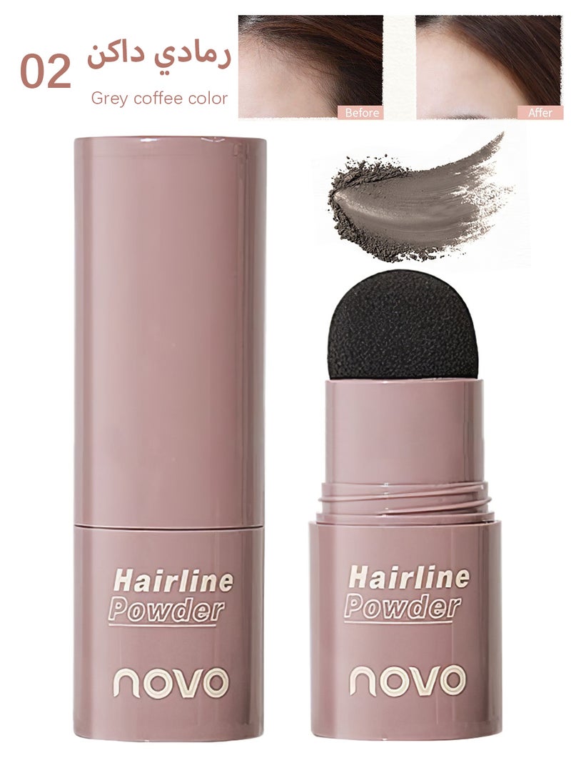 Novo Hairline Powder, Long Lasting Waterproof Natural Instantly Hair Shadow Powder with Puff Touch, Hair Root Dye, Hair Root Concealer for Thinning Hair to Beautify Forehead Curves  - Image 1