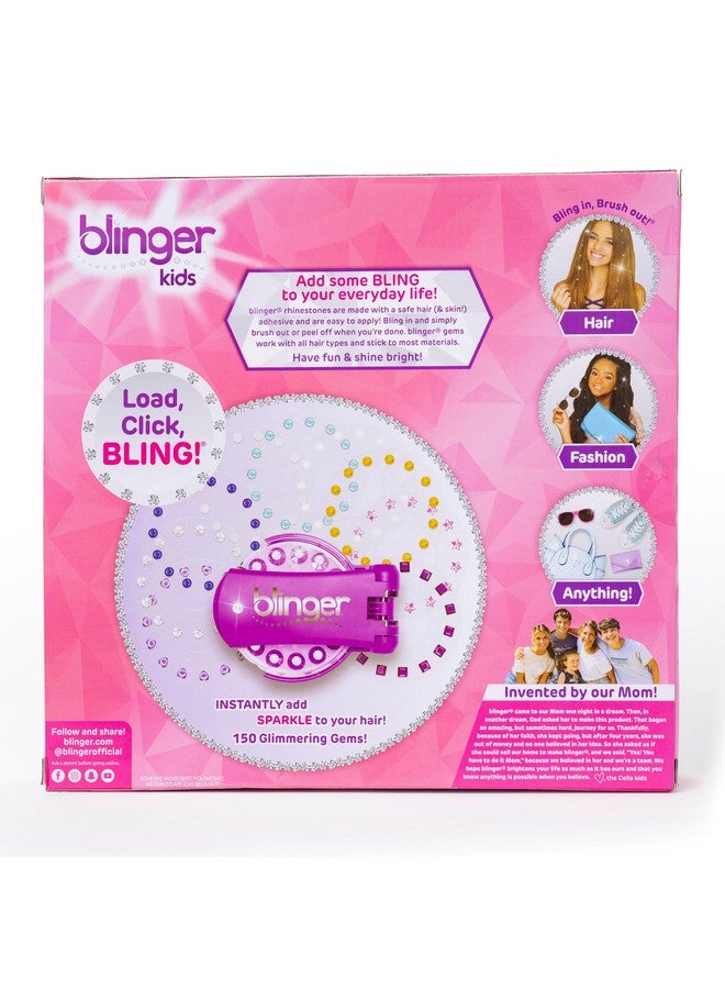 Blinger Radiance Collection Starter Kit 150 Rhinestones Hair Styling Tool Hairsafe Bling In Brush Out - Image 4