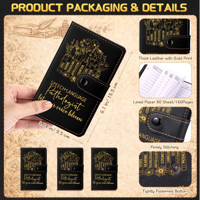 TaoBary 10 Sets Doctor Day Appreciation Gift Bulk Brown A6 Leather Notebook Journal with Bamboo Pen Inspirational Gifts for Male Female Doctors Day Coworker Graduation Staff Teacher Supplies - Image 2