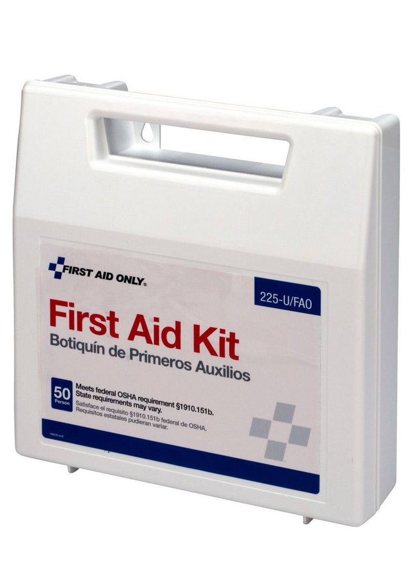 First Aid Only 50 Person OSHA Compliant First Aid Kit with Plastic Case 225-U/FAO,197 Pcs,USA  - Image 1