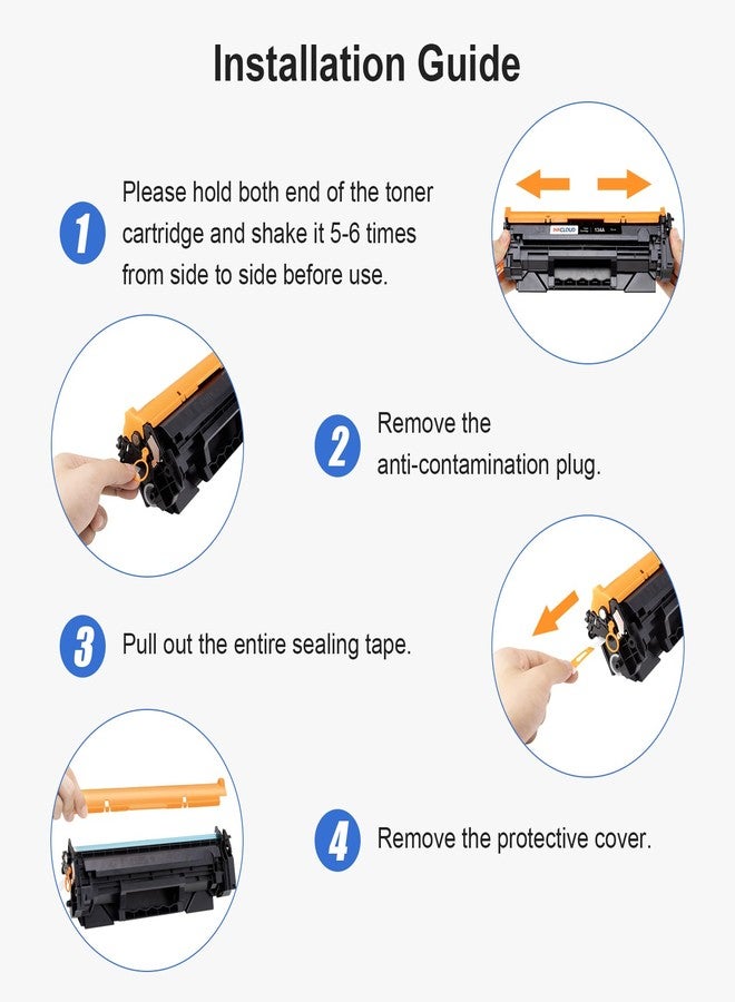 INKCLOUD 134A Black Toner Cartridge with ChipCompatible Replacement for HP 134A W1340A Toner Cartridge to Work with HP Laserjet M209dw MFP M234dw M234sdn M234sdw Printer, 2-Pack - Image 4