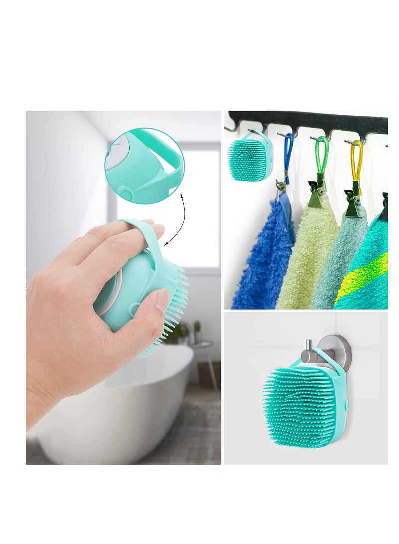 Excefore Cat Dog Bath Brush Comb Silicone Rubber 2Pcs Pet Dog Grooming Brush Silicone Puppy Massage Brush Hair Fur Grooming Cleaning Brush Soft Shampoo Dispenser Combing Beauty Appliances - Image 5
