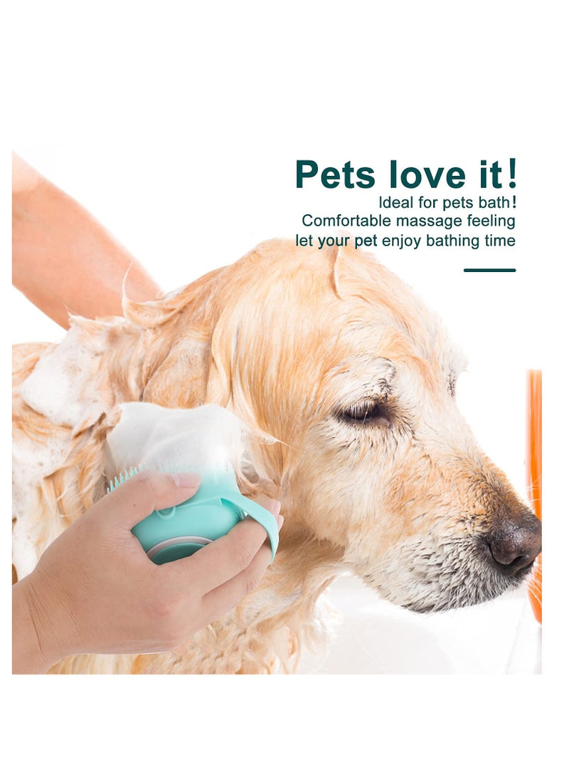 Excefore Cat Dog Bath Brush Comb Silicone Rubber 2Pcs Pet Dog Grooming Brush Silicone Puppy Massage Brush Hair Fur Grooming Cleaning Brush Soft Shampoo Dispenser Combing Beauty Appliances - Image 3