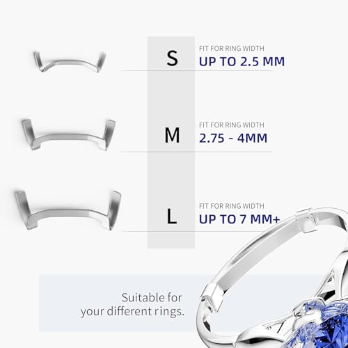 ELETIUO 9 Pack Filled Silver Metal Ring Guard,Invisible Ring Size Adjuster Set for Loose Rings,Ring Guard,Ring Sizer,Fit for Men and Women Rings - Image 4