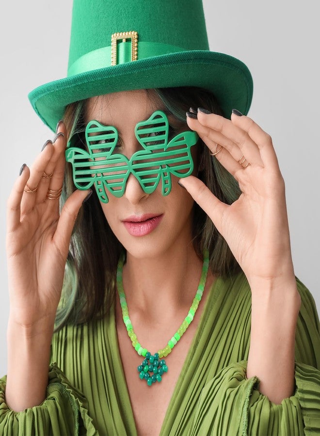 Funtopia Green Beads, St Patricks Day Beads, 1200 Pcs Pony Beads Bulk and Letter Beads, Kandi Beads Hair Beads for Girls Adults, Plastic Beads for Bracelets Jewelry Making St. Patrick's Decoration DIY Crafts - Image 2