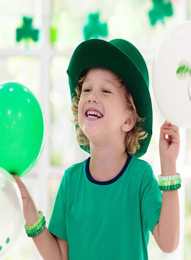 Funtopia Green Beads, St Patricks Day Beads, 1200 Pcs Pony Beads Bulk and Letter Beads, Kandi Beads Hair Beads for Girls Adults, Plastic Beads for Bracelets Jewelry Making St. Patrick's Decoration DIY Crafts - Image 3