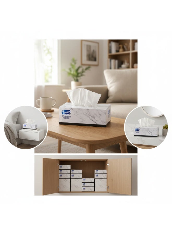 Finesse Daily Care Facial Tissue - Pack of 10 Boxes, 130 Soft 2-Ply Sheets Each, Gentle Face & Hand Tissue for Home, Office & Car - Image 1