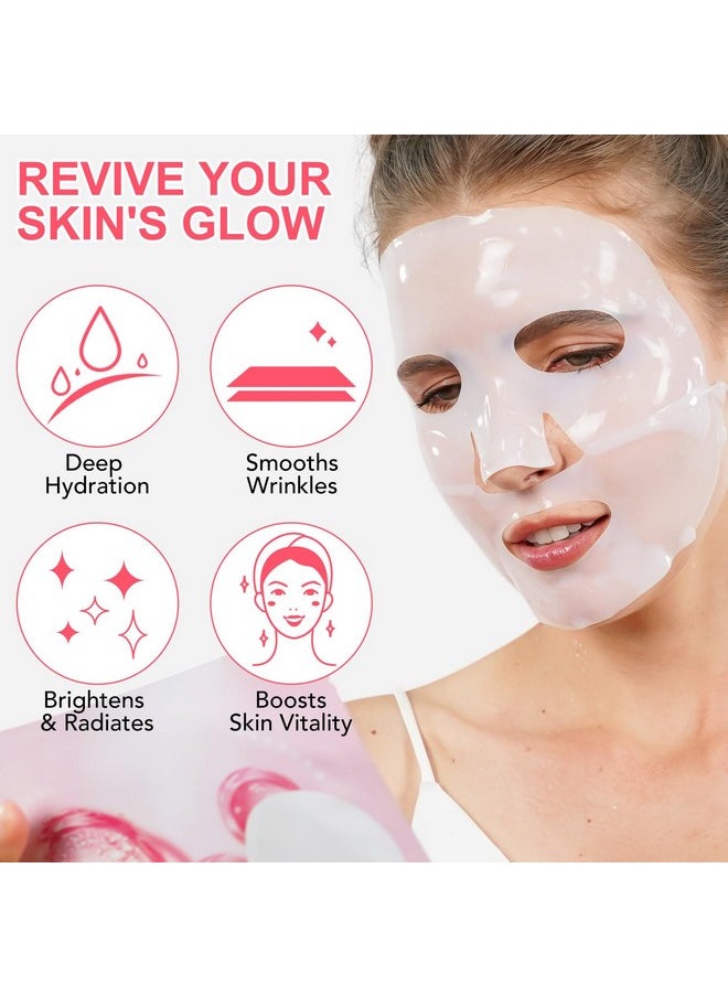 Frovetani Bio-Collagen Real Deep Mask, Collagen Face Mask, Hydrating Overnight Hydrogel Mask, Collagen Mask for Women, Pore Minimizing, Elasticity Improvement, Improve Elasticity and Wrinkle Face Mask 34g x8ea  - Image 2