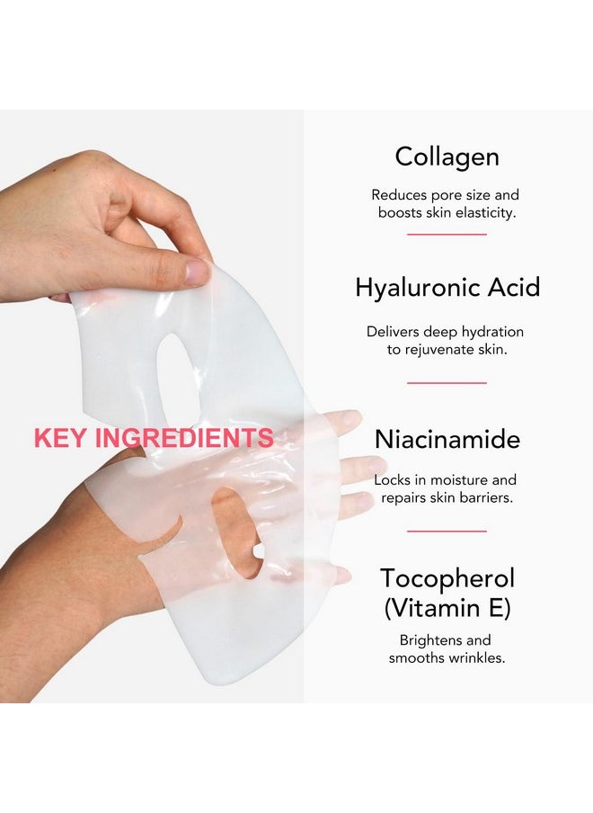Frovetani Bio-Collagen Real Deep Mask, Collagen Face Mask, Hydrating Overnight Hydrogel Mask, Collagen Mask for Women, Pore Minimizing, Elasticity Improvement, Improve Elasticity and Wrinkle Face Mask 34g x8ea  - Image 5