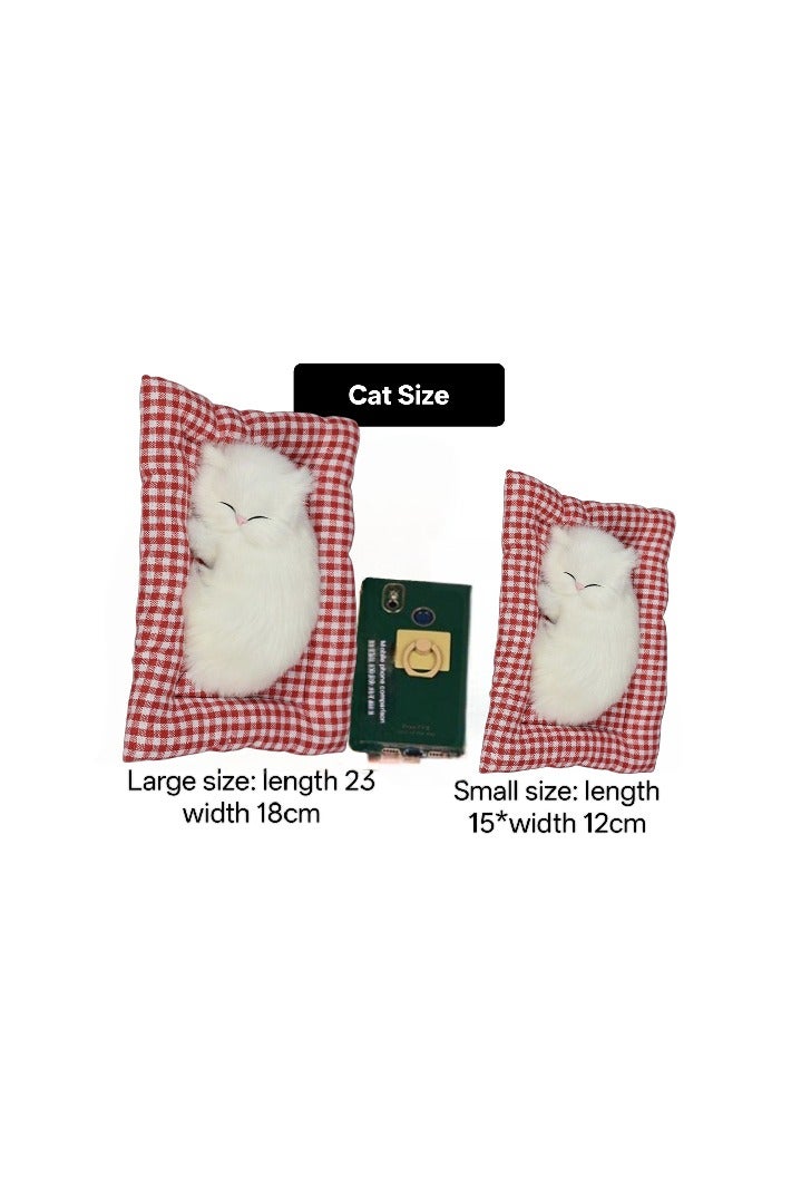A.M Display Mold Sleeping Cat Design Purifying Air Plastic Cartoon Simulation Animal Model for Car - Image 2