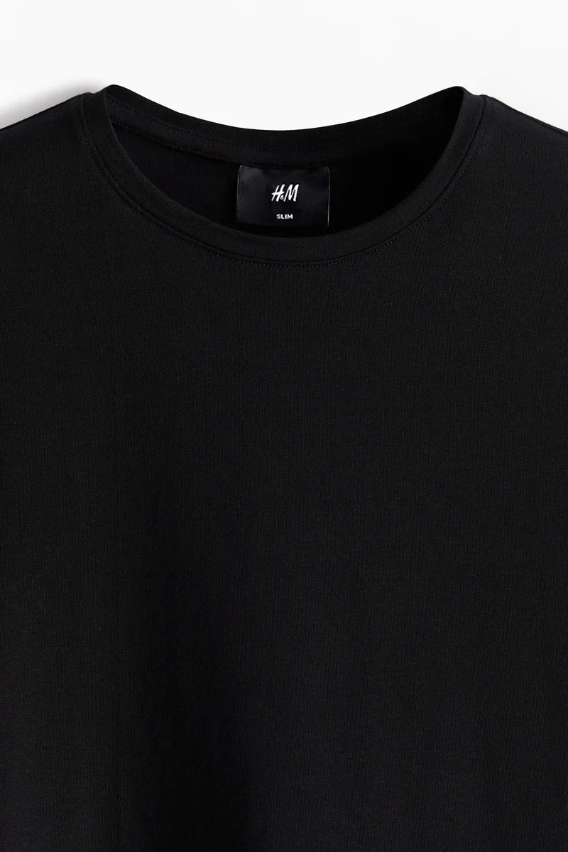 H&M  Round-neck T-shirt Slim fit for Men | Best Price UAE