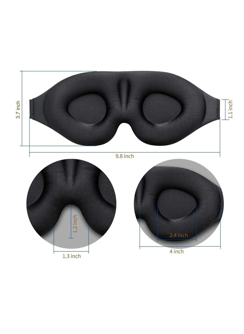 Arabest - With Soundproof Earplugs Eye Cover for Sleeping, 3D Contoured Cup Sleeping Mask, Soft Breathable Blackout Blindfold, Travel Eye Cover Adjustable Night Sleeping Mask - Image 1
