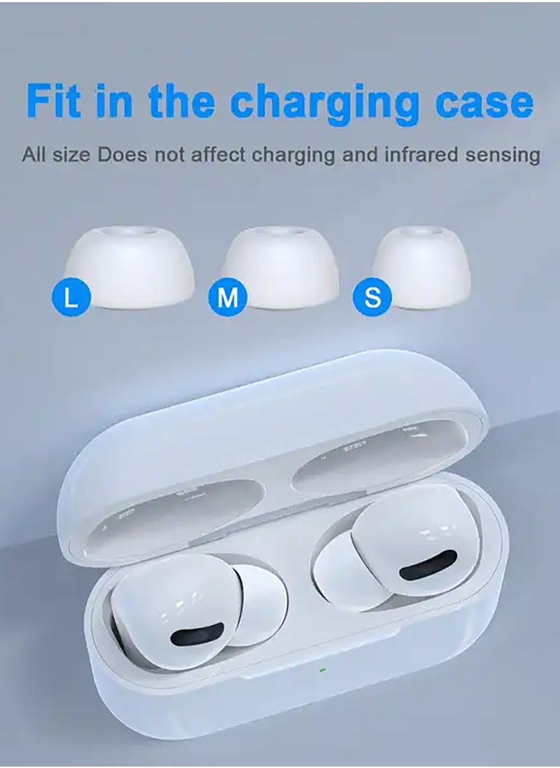 Generic - 12 Pieces Silicone Ear Buds Compatible with AirPods Pro and AirPods Pro 2, Replacement Ear Buds with Portable Storage Box - Image 1