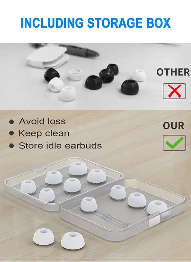 Generic - 12 Pieces Silicone Ear Buds Compatible with AirPods Pro and AirPods Pro 2, Replacement Ear Buds with Portable Storage Box - Image 1