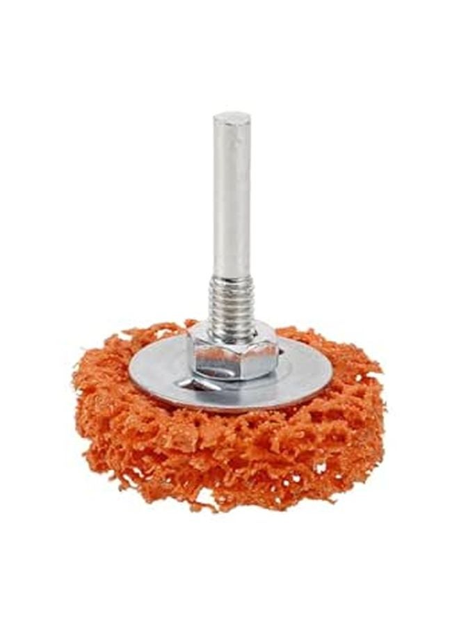Orange Buffing Wheel Polishing Grinding Head 50x6mm with Handle for Drill Paint Removal Tire Repair - Image 1