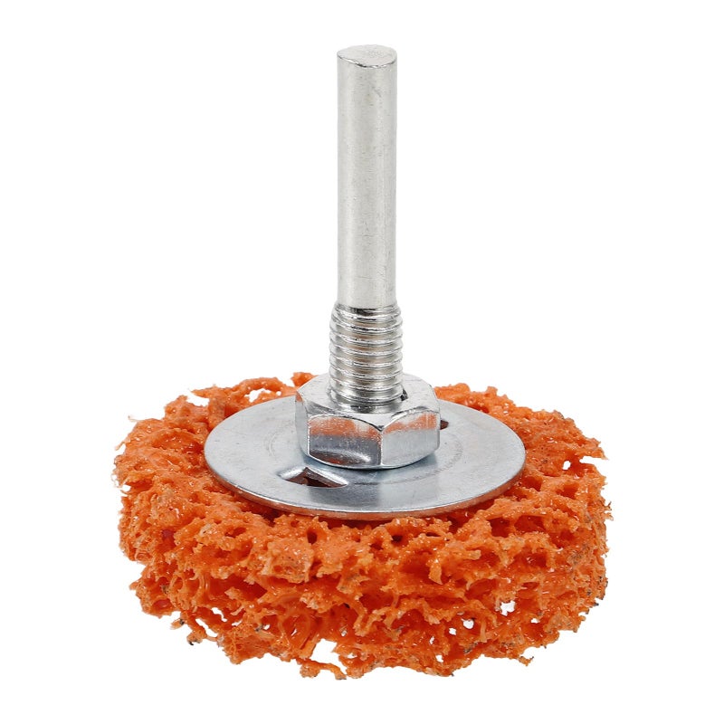 Orange Buffing Wheel Polishing Grinding Head 50x6mm with Handle for Drill Paint Removal Tire Repair - Image 2