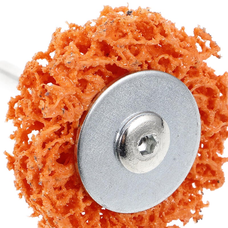 Orange Buffing Wheel Polishing Grinding Head 50x6mm with Handle for Drill Paint Removal Tire Repair - Image 4