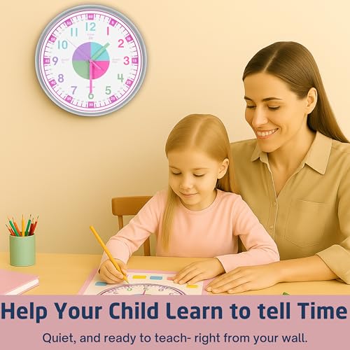 OWLCONIC Telling Time Teaching Clock for Kids - Analog for Bedrooms, Playroom, Homeschool Decor, School Classroom Learning, Educational for Learning to Tell Time - Image 5