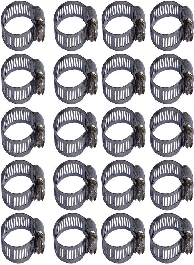 ES EKSAFAR ESEKSAFAR 20pcs Easy Adjustable S S Hose Clamp 1"inch Size adjust (16-25) mm - Image 1