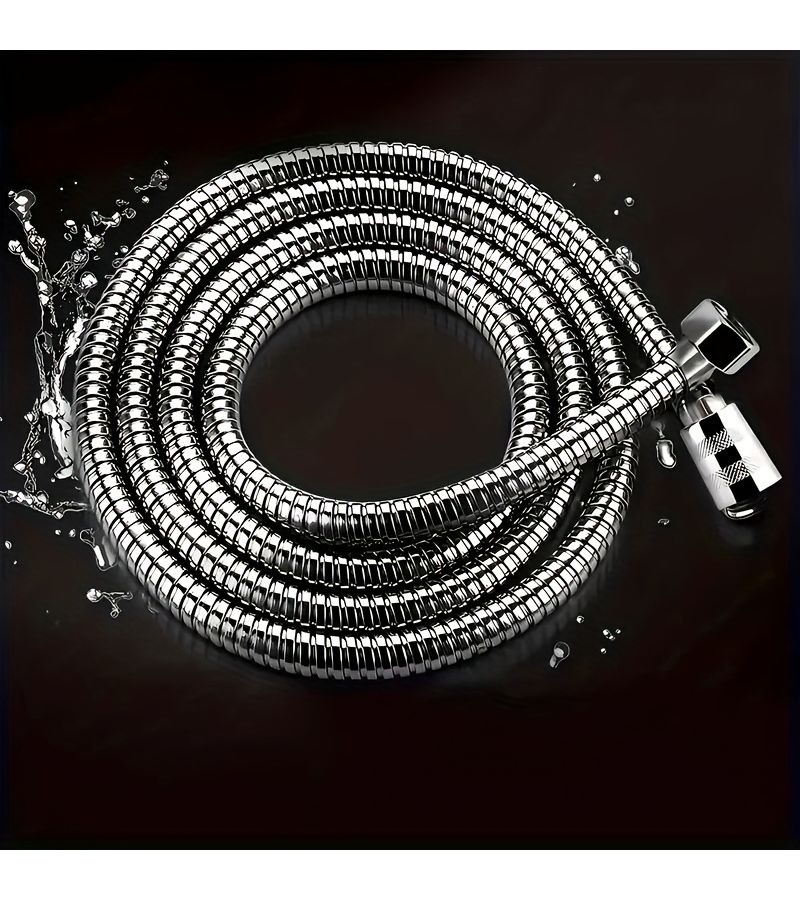 Silvery Shower Head Set With 78.74 Inch Hose Lotus Spray Gun Sprinkler Combo - Image 1