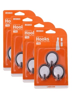 LAWAZIM 4-Packs of Colored Border Adhesive Hook - Round  - Image 1