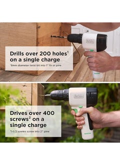 BLACK+DECKER Drill Kit 12V With 80 Pc Accessories 12.5 Storage Eco Toolbox Revdd12Astb Gb  - Image 5