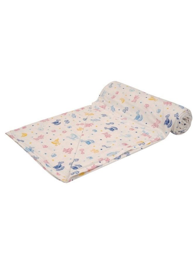 Trance Home Linen - Pure Malmal Cotton Multipurpose Baby Dohar ; 3 Layered Baby Swaddle ; Softlightweight Baby Blanket ; Crib Blanket (Age : 0 6 Months 100Cm X 70 Cm Ducks) - Image 1