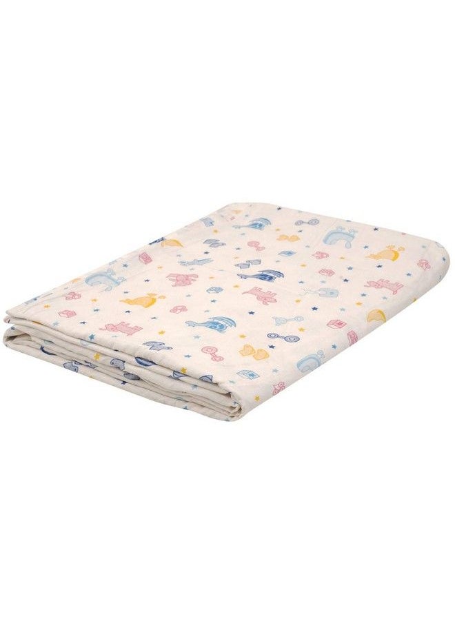 Trance Home Linen - Pure Malmal Cotton Multipurpose Baby Dohar ; 3 Layered Baby Swaddle ; Softlightweight Baby Blanket ; Crib Blanket (Age : 0 6 Months 100Cm X 70 Cm Ducks) - Image 1