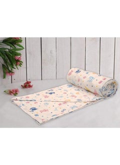 Pure Malmal Cotton Multipurpose Baby Dohar ; 3 Layered Baby Swaddle ; Softlightweight Baby Blanket ; Crib Blanket (Age : 0 6 Months 100Cm X 70 Cm Ducks)