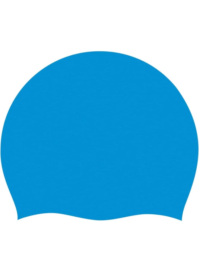 Speedo Plain Moulded Silicone Swim Cap - White/Silver - Image 5