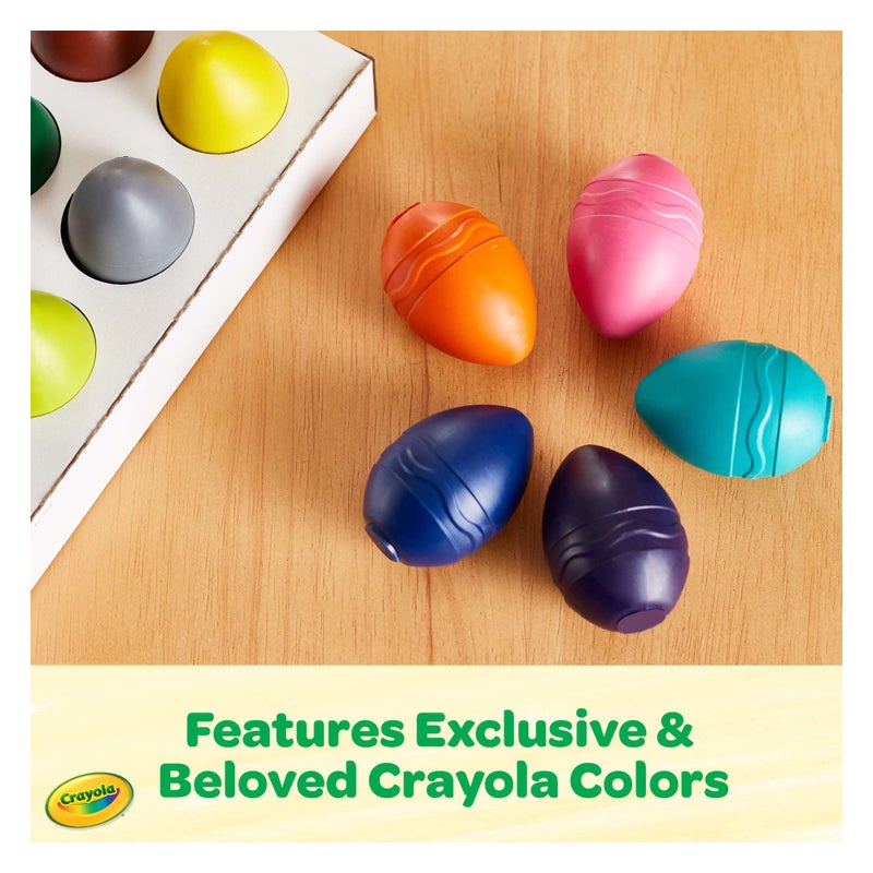 Crayola Large Egg Crayons (12ct), Jumbo Washable Crayons for Toddlers, Preschool Art Supplies for Toddlers, Classroom Must Have, Ages 1+ - Image 3