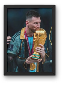 Messi the goat BLACk FRAME 30X 40