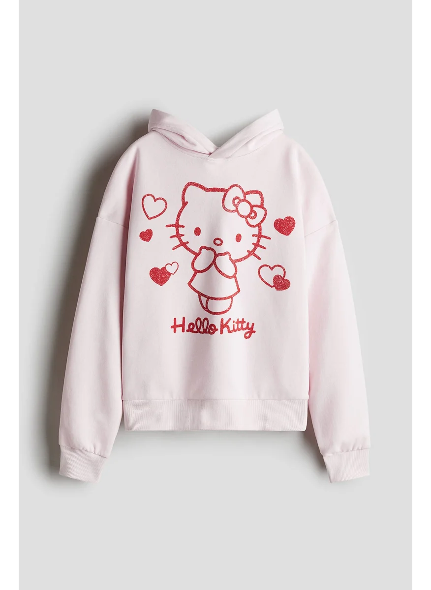 اتش اند ام Oversized Printed Hoodie
