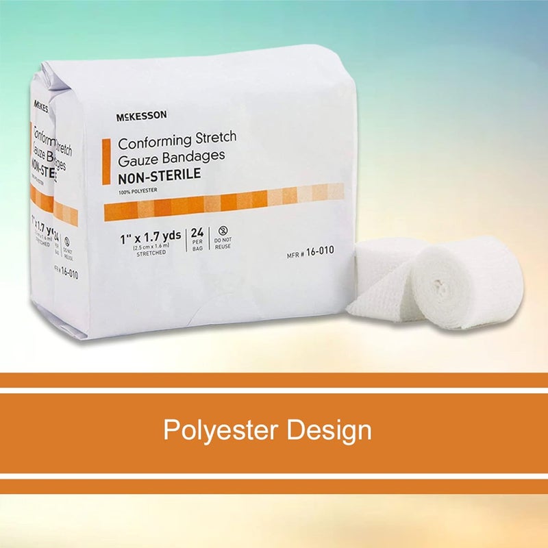 McKesson Conforming Stretch Gauze Bandages NonSterile 1 in x 1 710 yds 24 Count - Image 4