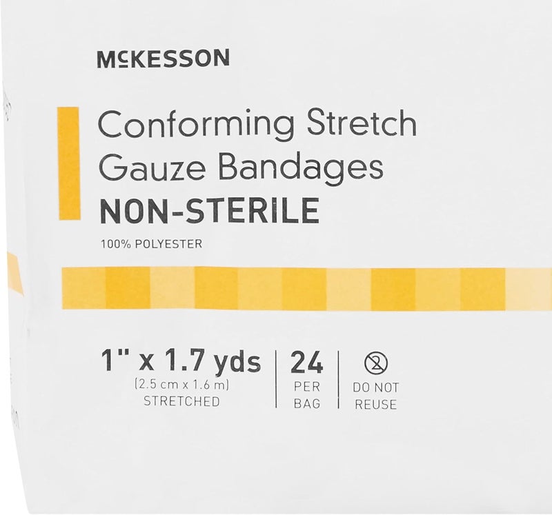 McKesson Conforming Stretch Gauze Bandages NonSterile 1 in x 1 710 yds 24 Count - Image 2