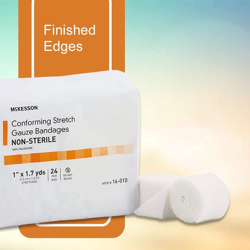McKesson Conforming Stretch Gauze Bandages NonSterile 1 in x 1 710 yds 24 Count - Image 3