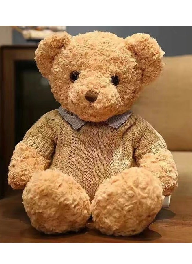 MIXDE 50cm Stuffed Teddy Bear, Unique Shape Teddy Bear, Shaggy Stuffed Brown Bear, Adorable Plush Toy, Made of Soft Premium Stuffing Material, Interior Decoration, Fun Themed Room Decor  - Image 1