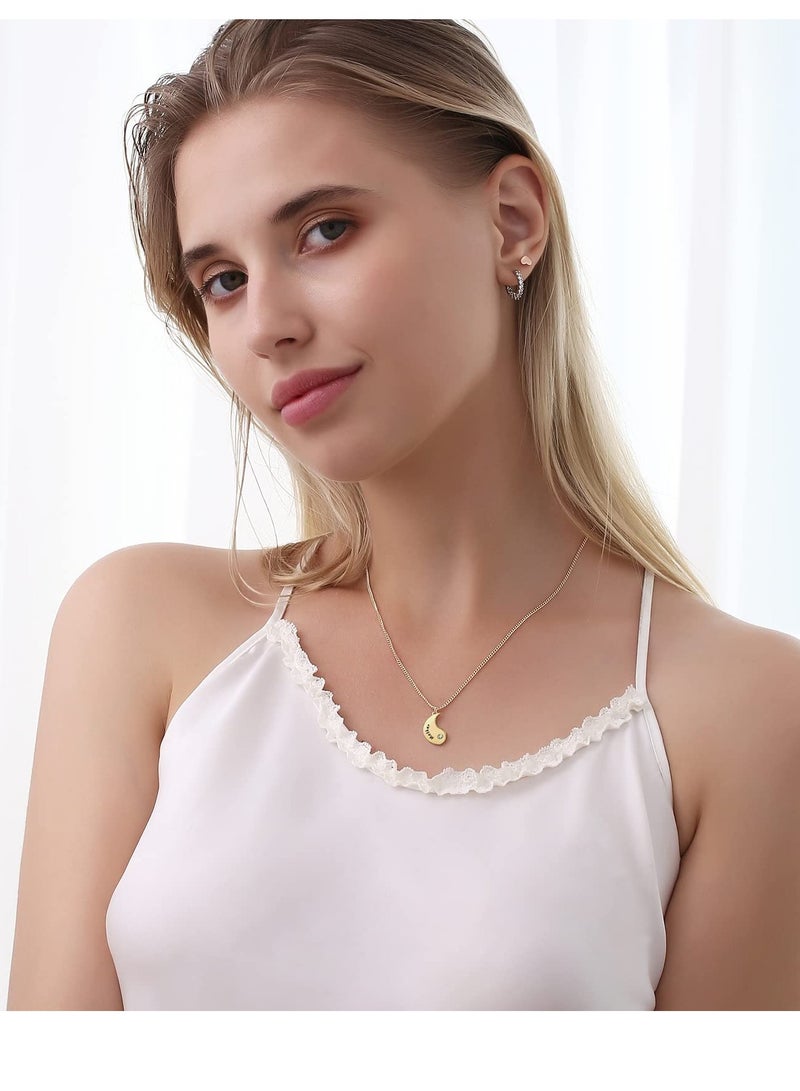 2-Pack Mother-Daughter Yin Yang Alphabet Necklace Set - Unique Splicing Design, Perfect Gift for Birthdays, Festivals, and Mother's Day. - Image 3