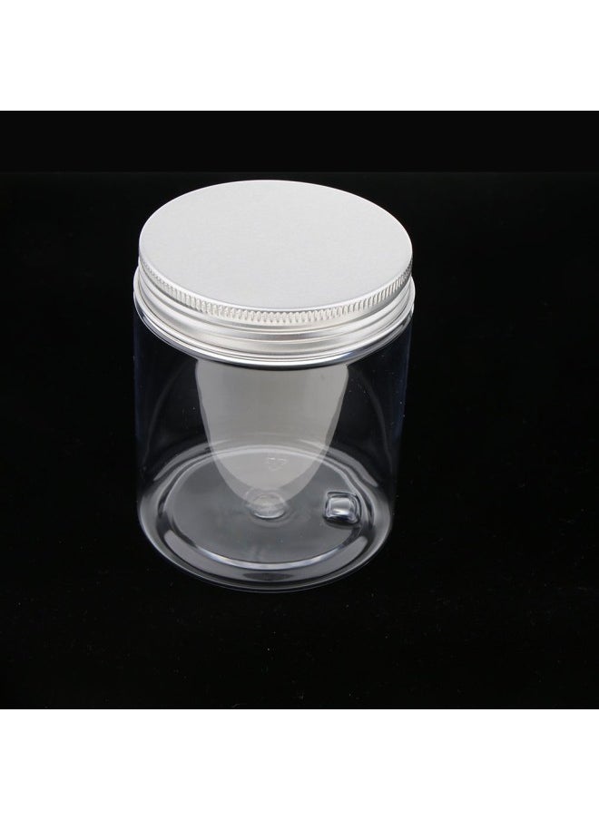 silvercnc 5PCS 250ML Clear Empty Refillable PET Plastic Wide Mouth Cosmetic  - Image 2