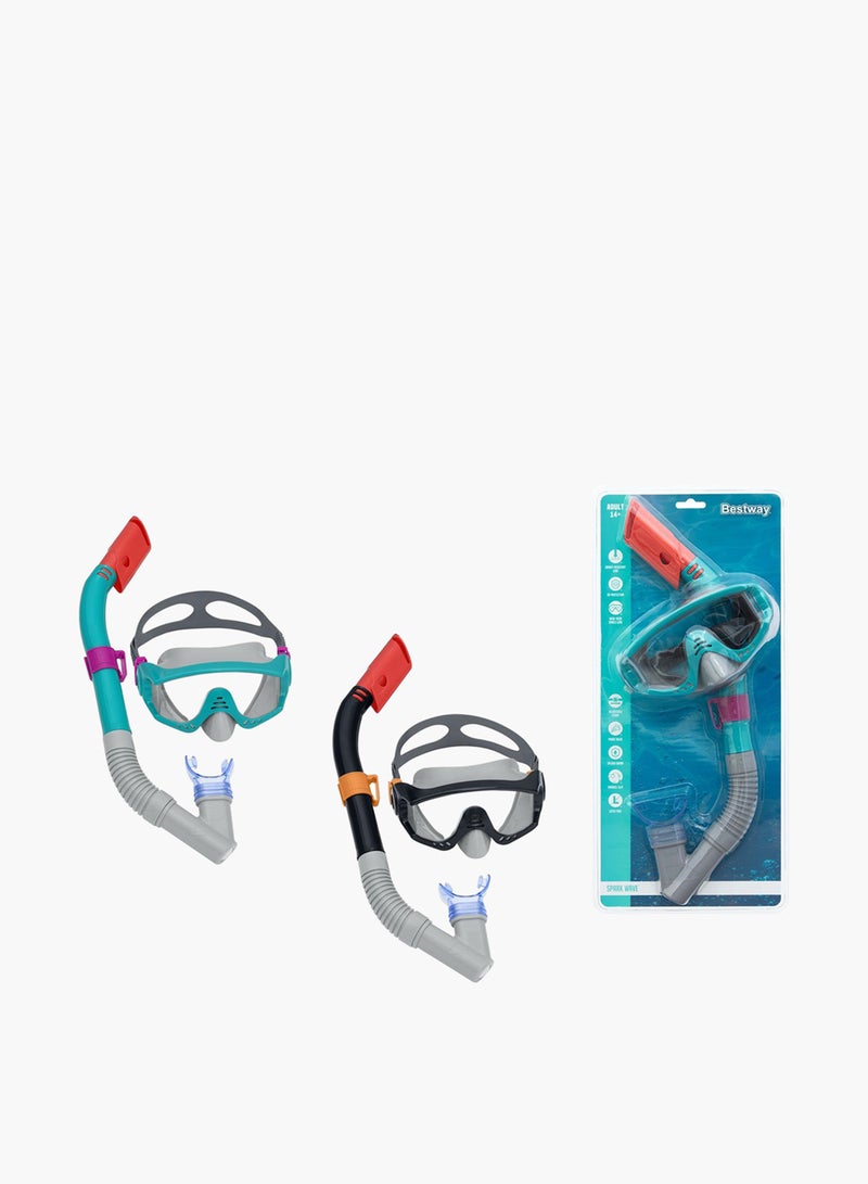 Bestway SparkWave Snorkel Mask 1-Piece, Random Selection, Shock-Resistant Lens with Snorkel, Ages 14+ - Image 1