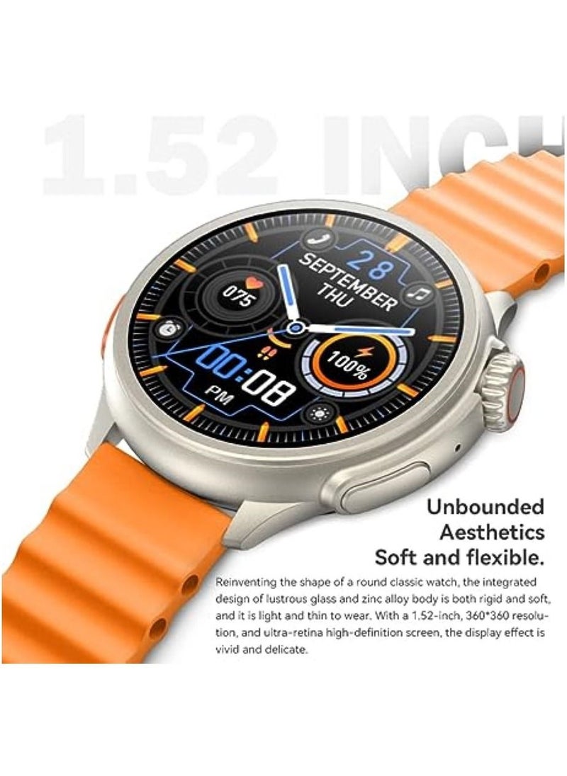 Generic - HW3 Ultra MAXs 1.52 Screen Smartwatch 90+ Sport Mode For Men and Women Sport Fitness Original Watches For IOS Androids Phone Call Smartwatch (Green) - Image 1