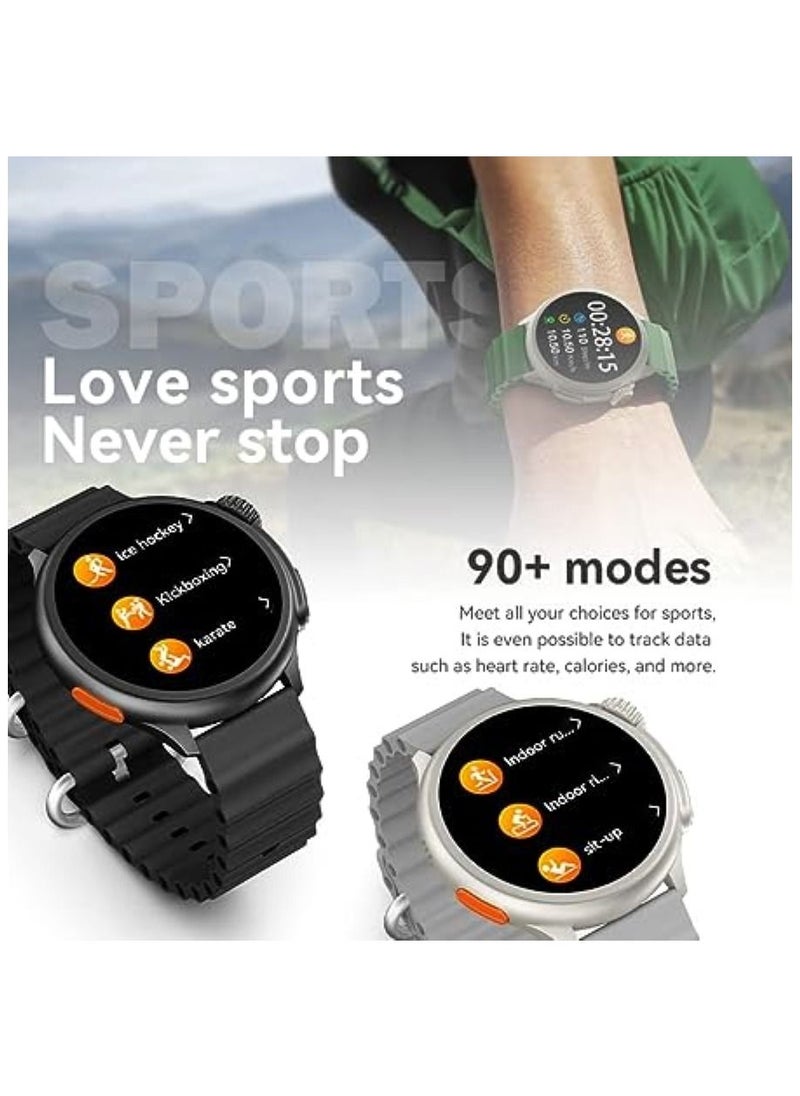 Generic - HW3 Ultra MAXs 1.52 Screen Smartwatch 90+ Sport Mode For Men and Women Sport Fitness Original Watches For IOS Androids Phone Call Smartwatch (Green) - Image 1
