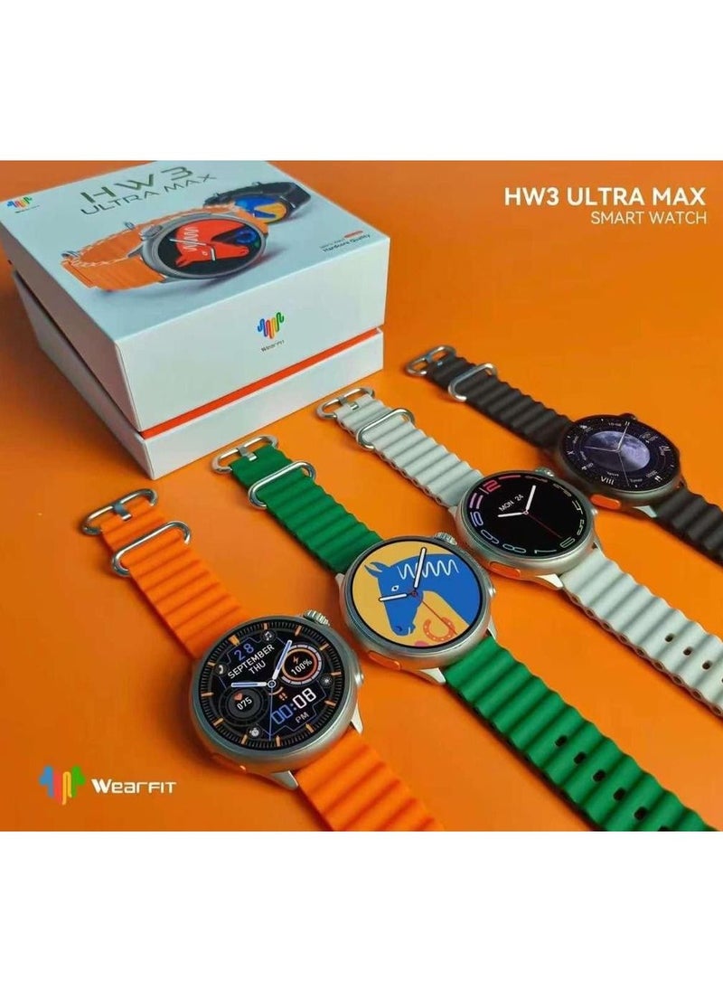 Generic - HW3 Ultra MAXs 1.52 Screen Smartwatch 90+ Sport Mode For Men and Women Sport Fitness Original Watches For IOS Androids Phone Call Smartwatch (Green) - Image 1