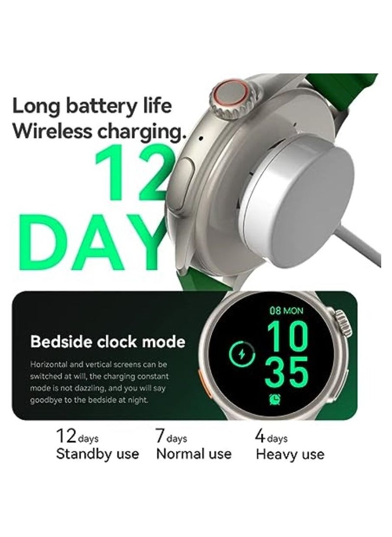 Generic - HW3 Ultra MAXs 1.52 Screen Smartwatch 90+ Sport Mode For Men and Women Sport Fitness Original Watches For IOS Androids Phone Call Smartwatch (Green) - Image 1